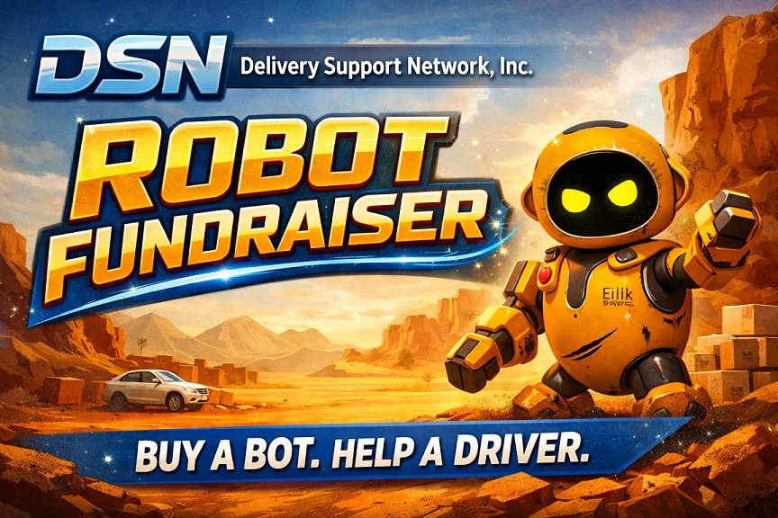 DSN Robot Fundraiser Title Graphic